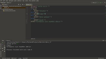 Python Programlamaya Giriş - 8 | Koşullar - else - Girdi alma - veri değişimi