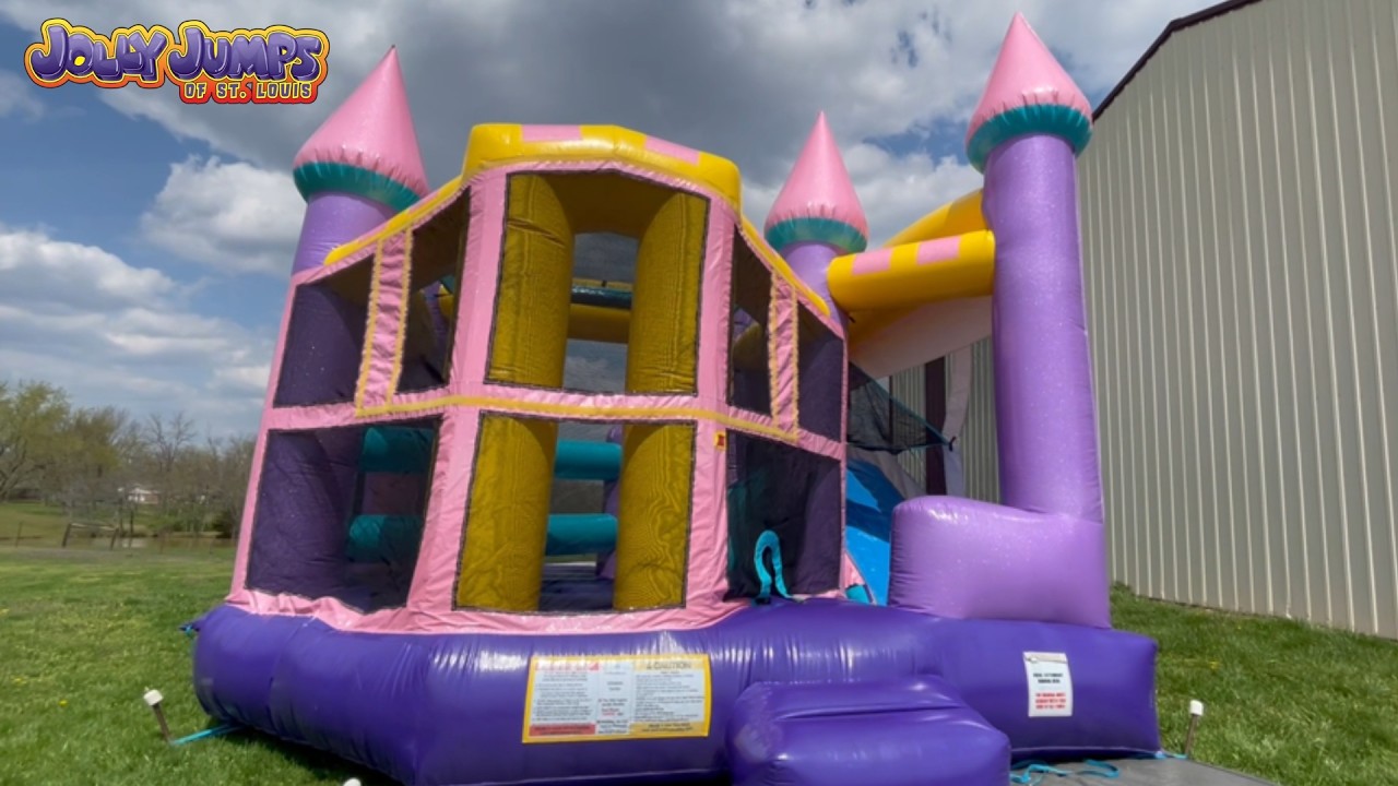 Dazzle Castle Combo | Bounce House & Slide Rental | Jolly Jumps STL