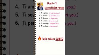 Essential Italian Phrases (Part-1) | Frasi essenziali in italiano (Parte- 1)😍 #shorts #learnitalian