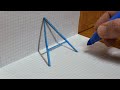 Как нарисовать 3Д по клеточкам буква А  3D Trick art