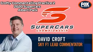 Sky F1 David Croft Commentating V8 Supercars Practice in Melbourne in 2020 (Thursday)