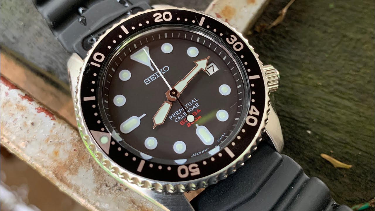 Watches of GaCTM5 - trên tay Seiko scuba SBCM023 - rare model - 8F35 HAQ  perpetual calendar - YouTube