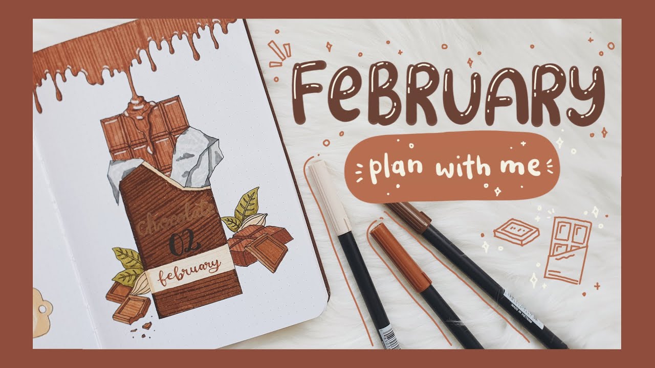 PLAN WITH ME | February 2021 Bullet Journal Setup | 🍫 Chocolates