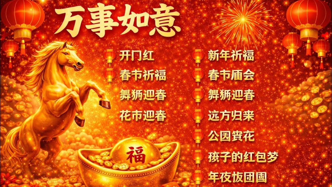 Chinese New Year Songs🧧 Top 100 CNY Hits 2026 | 10 首华语新春祝福歌曲｜Nhạc Hoa Chúc Tết Phát Tài · May Mắn 