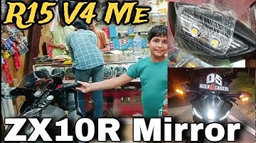 R15 V4 Accessories ZX10R Mirror, Body indicator install in R15 v4 Best Modified ✅