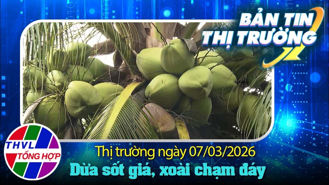 Bản tin thị trường (07/03/2026): Hàng Việt lên ngôi, dừa sốt giá, xoài chạm đáy.