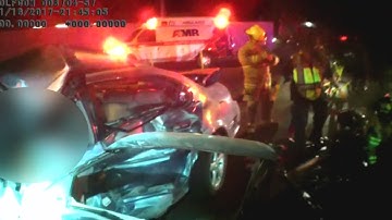 Police video captures pursuit, deadly crash