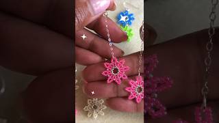 New beaded flower earring tutorial on my channel 🌸🌼 #diyjewelry #beadingtutorials #beadedearring