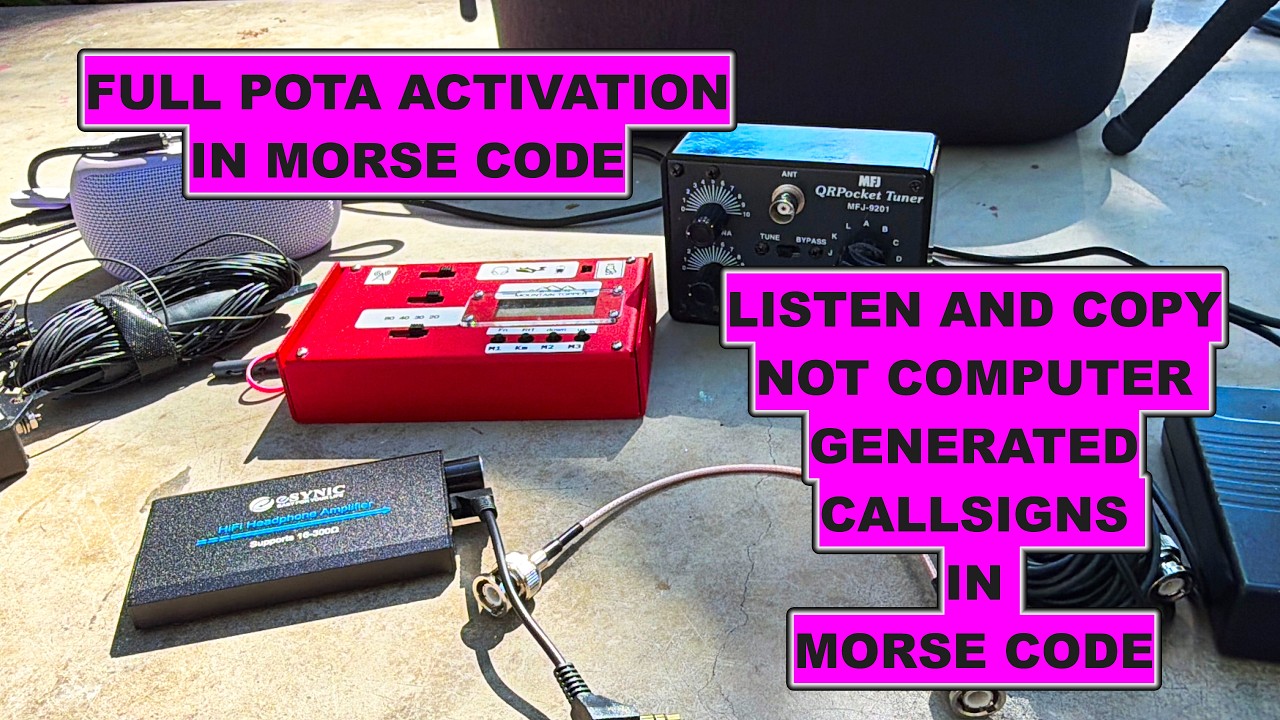 FULL POTA Activation with Mistakes + Morse Code Callsign Drill - YouTube