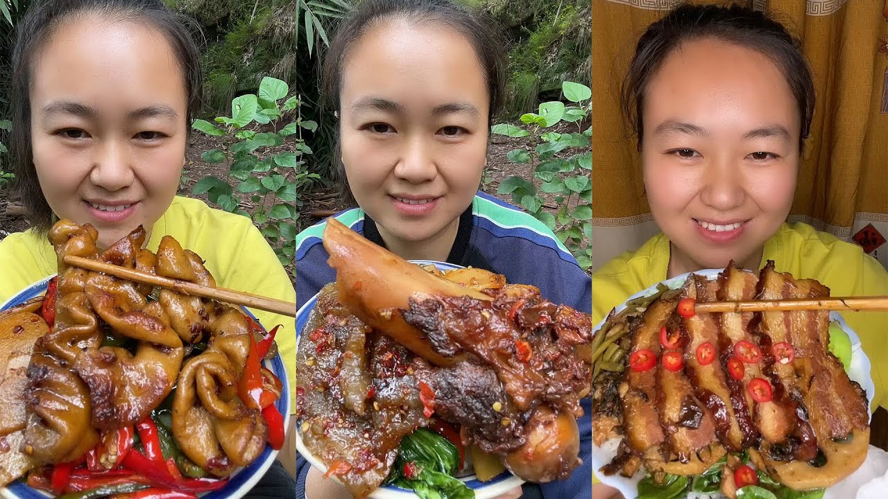 #Delicious rice, sausage, potatoes, fried pork with chili - YouTube