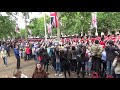 Trooping the Colour Band of the Grenadier Guards marching to Horse Guards Parade