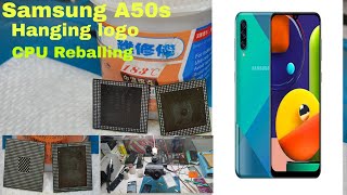Samsung A50 A50s hanging logo CPU Reballing done #hanging #cpu