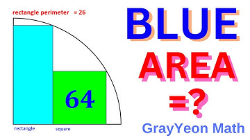 Find the area of the blue rectangle #geometryskills #mathpuzzles #thinkoutsidethebox