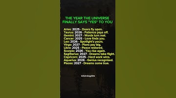 The Year the Universe Finally Says YES to Each Zodiac Signs #zodiac #zodiacsigns #astrology #tarot