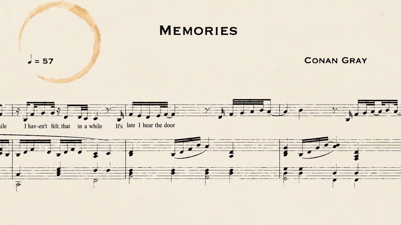 Conan Gray - Memories (Lyric Video)