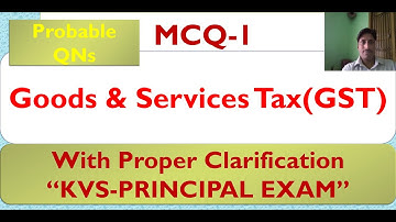 Goods & Services Tax(GST):MCQ-1