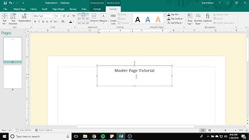 Publisher Master Pages