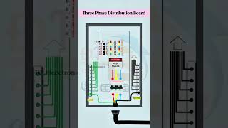 Three Phase Distribution Board Wiring ⚡ Connection video#youtube#distribution #threephase#homewiring