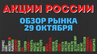 Акции РОССИИ. Обзор рынка. 29/10. Обвал состоялся! Чего ждать?