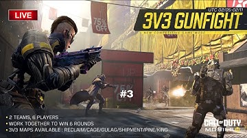 COD Mobile: Playing 3v3 Gunfight MP Mode on LIVE! (PART 3) | Milton37LiveCODM