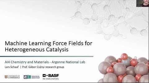 Machine Learning Force Fields for Heterogeneous Catalysis, Lars Leon Schaaf, Univ. of Cambridge UK