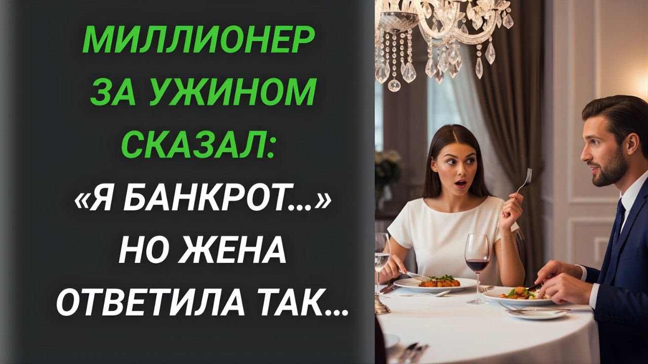 Решив разыграть жену, миллионер за ужином сказал невзначай С этого дня я банкрот