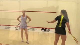 SQUASH. Was that enough for a YES LET? | Evans-Whitlock | Allam British Open