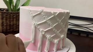 Boho minimalist cake design for beginner #cake #cakedesign ||ivy joy macalino