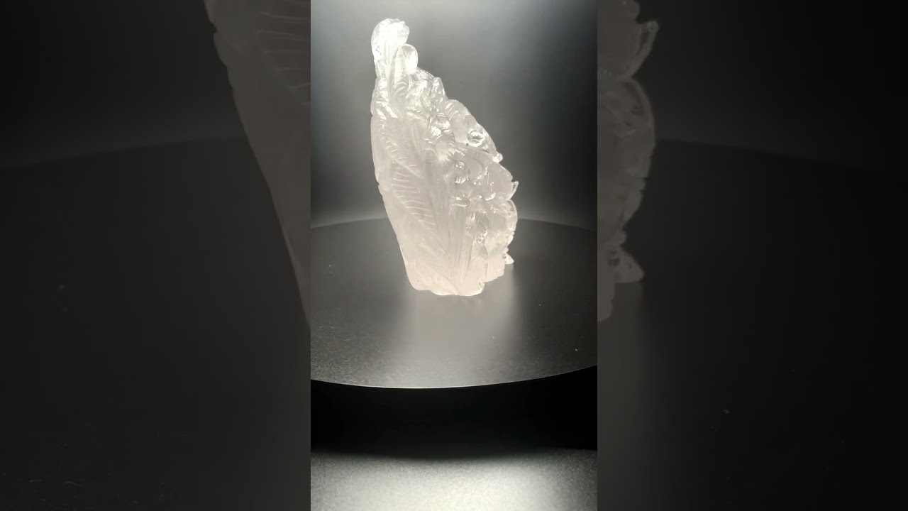 高品質]インド/マニハール産ヒマラヤ水晶ガネーシャ像（高さ約14.5cm