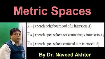 Lec_029, Metric Spaces, Theorems related closure of a set. (Urdu/Hindi)