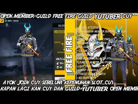 Open Member Guild Free Fire 2020 Part 1 Guild Yutuber Youtube