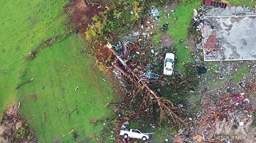 Bassfield, Ms Tornado damage aerail drone, Violent damage 4/12/2020