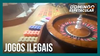 Exclusivo: Domingo Espetacular exibe flagrantes de jogatina ilegal em São Paulo