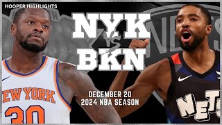 New York Knicks vs Brooklyn Nets Full Game Highlights | Dec 20 | 2024 NBA Season