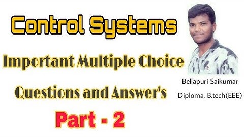 Control Systems important Objective Questions with Answers TRANSCO AE GATE SPDCL NPDCL GENCO UPCL
