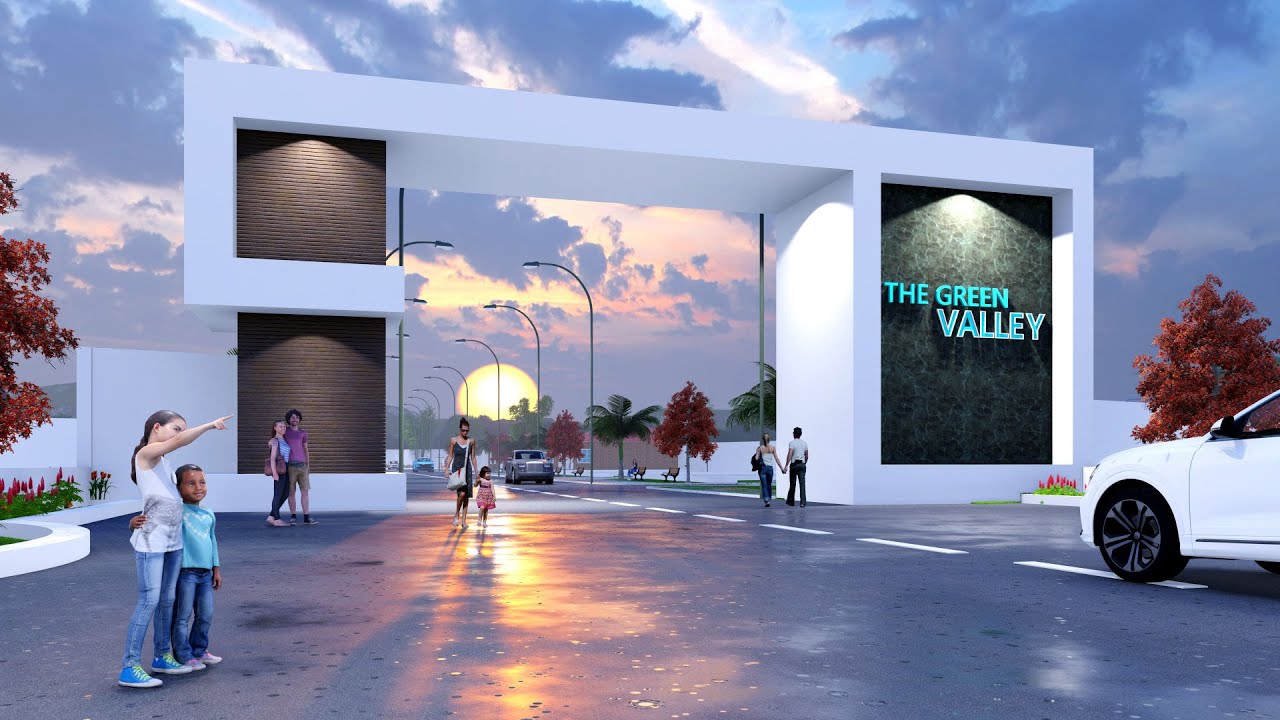 3D Walkthrough - Green Valley farmhouse plots project - YouTube