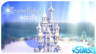 ❄️ Snowflake Castle ❄️ | noCC Speed Build & Tour | Sims 4