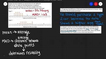 Lesson 11.2: Ex. 1- Compare Data Sets Displayed in Dot Plots
