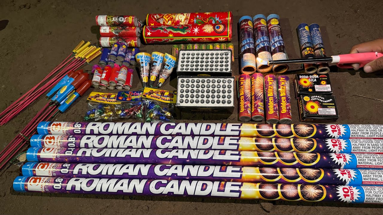 NYUMET MERCON ROMAN CANDLE, MISIL, ROKET, BIMA SAKTI, GANGSING, TELUR DINO, TERATAI!!! MALAM HARI