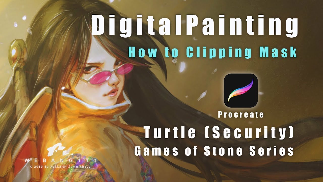 [How to Clipping Mask Procreate] Turtle [Security][End]