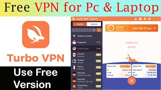 How to Use Free VPN in Pc & Laptop On Windows 10 & 11 | Turbo VPN App Ko Kaise Use Kare Laptop में screenshot 3