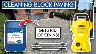 Cleaning our Block Paving Driveway | Pressure Washing & Sodium Hypochlorite