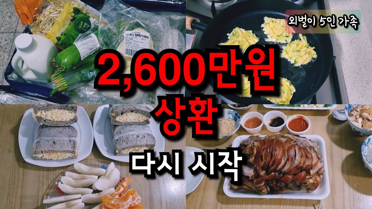 2,600만원 갚고 다시 시작합니다 | 외벌이 5인 가족 2월 4주차 정산