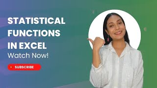 Statistical Functions in Excel | Microsoft Excel For Beginners | Meritshot Tutorials