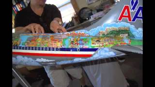 American Airlines Fazzino 3D Pop Art Airplane Video screenshot 5