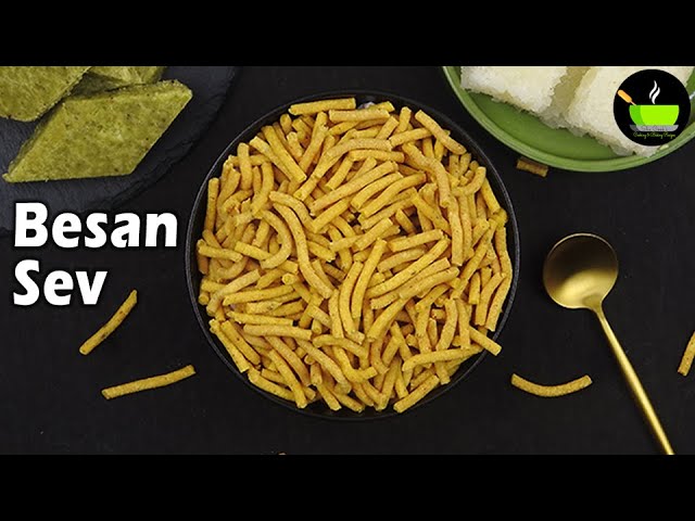 Sev Recipe | Besan Sev Recipe | Teatime Snacks | Diwali Snacks| Instant Snacks Recipe| Savory Snacks | She Cooks