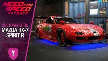 NFS Payback (DLC) Customization: Mazda RX-7 Spirit R