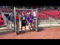 Matt Jones Throws Out First Pitch To Carl Tebon at DIII College World Series