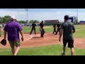 Matt Jones Throws Out First Pitch To Carl Tebon at DIII College World Series