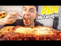 MASSIVE HUGE ENORMOUS Cheesy Lasagna + Dominos Cheese Bread (Mukbang)